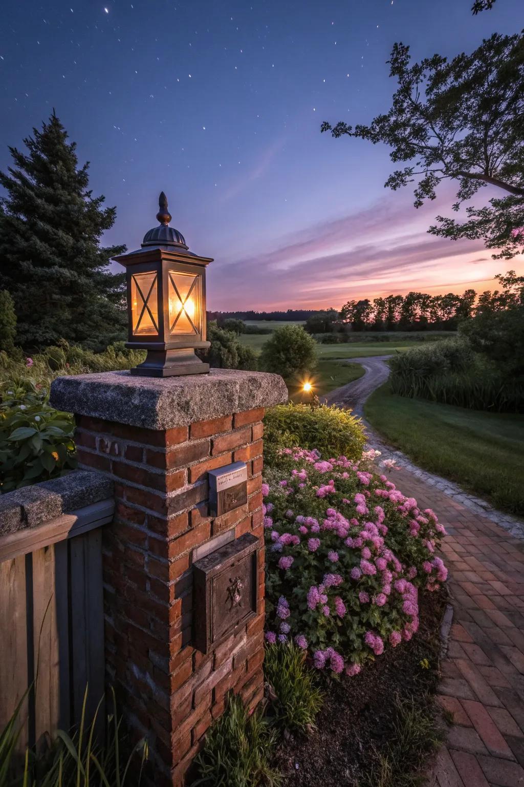 Add vintage character with lantern-style mailbox toppers.