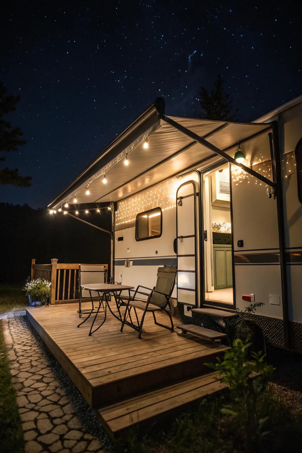 Motion-sensing lights provide convenience and security.