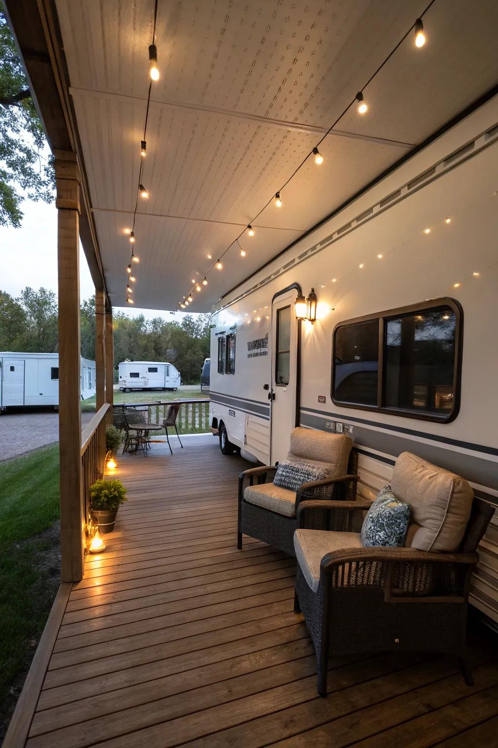 Recessed ceiling lights offer a sleek lighting solution.