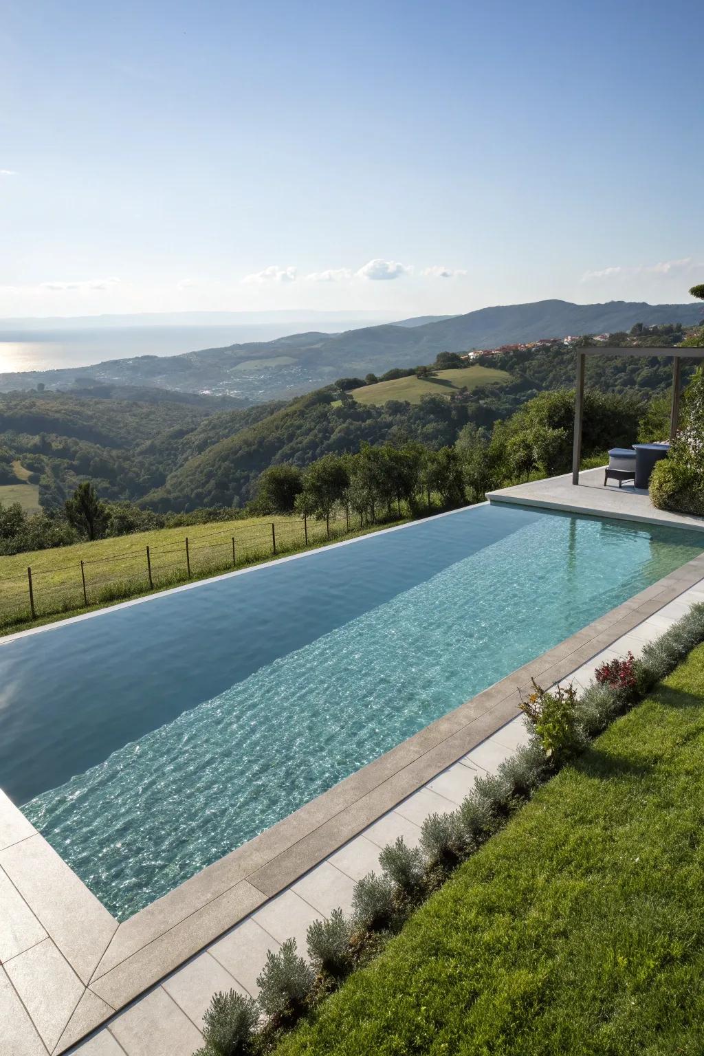 A stunning infinity edge pool that blends seamlessly with the horizon.