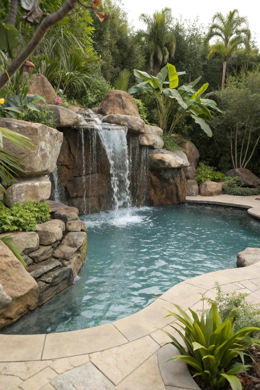 Water features add a touch of luxury and tranquility.