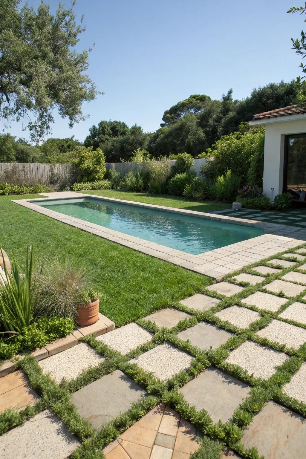 Eco-friendly materials make your poolside both stylish and sustainable.