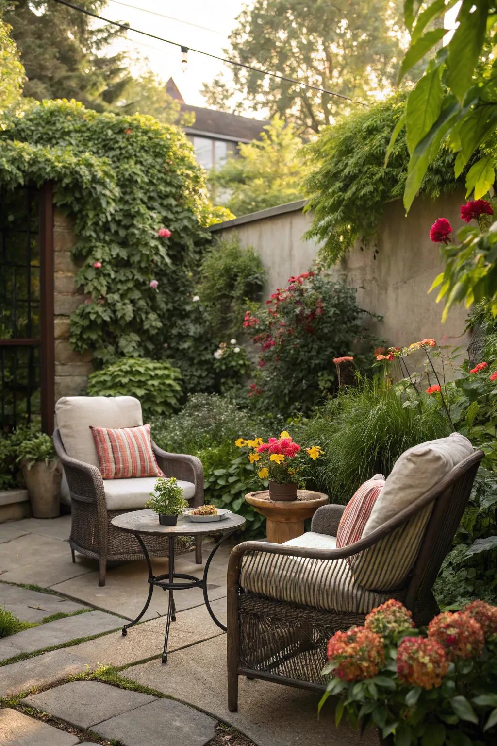 An inviting outdoor space for relaxation and enjoyment.