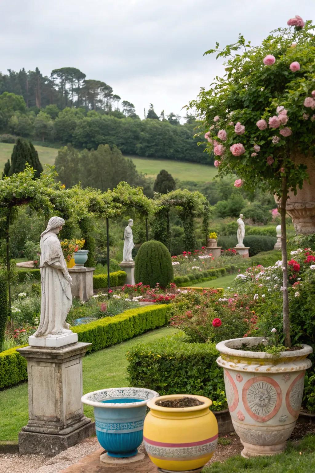 Decorative objects bring charm and character to any garden.