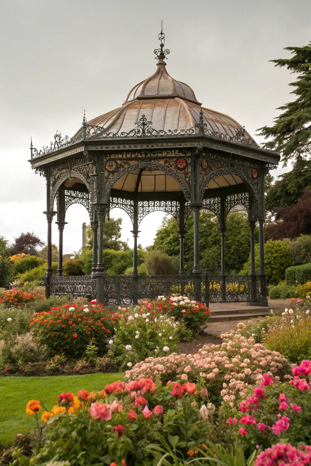 Victorian gazebos add elegance and style.