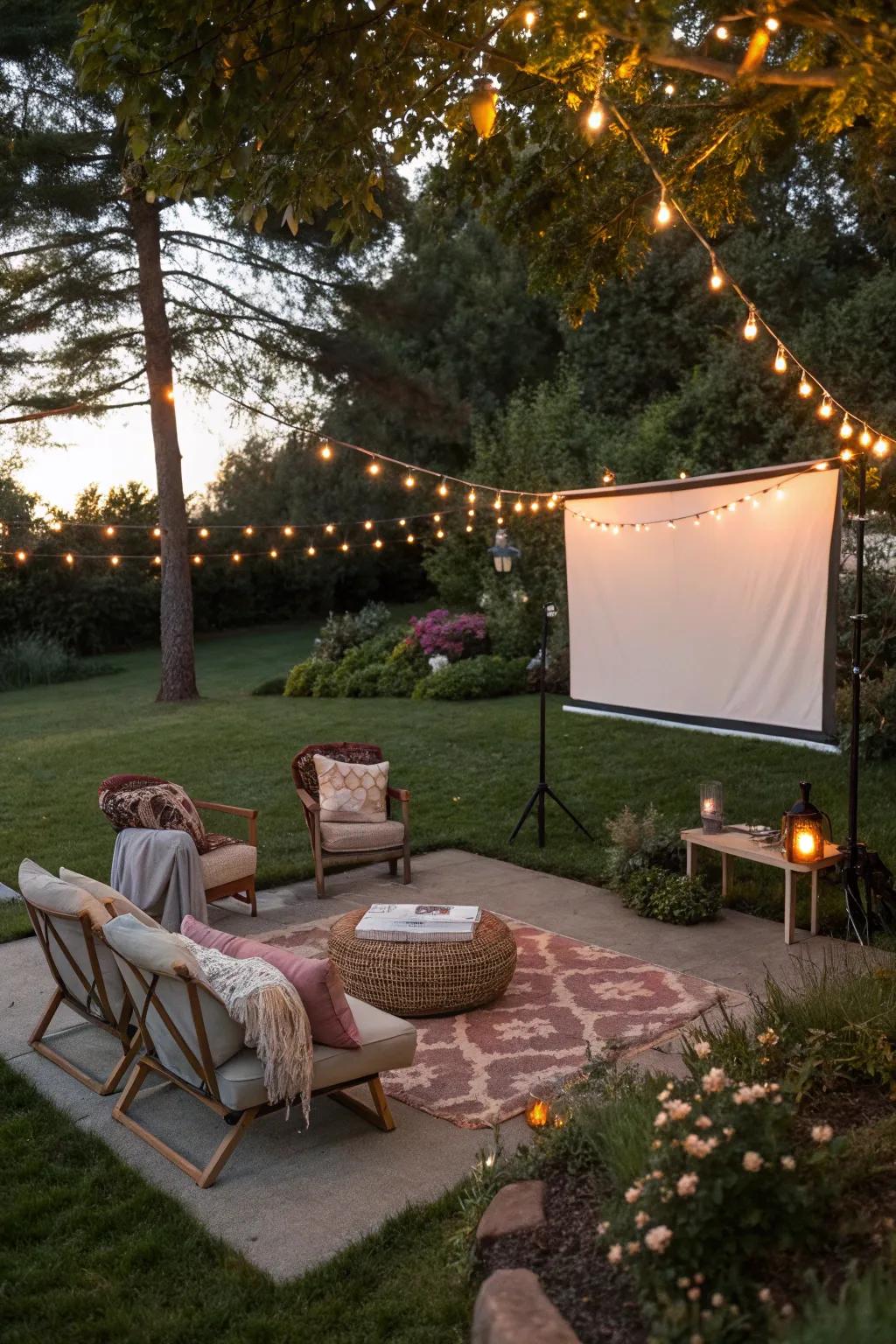 Open-air theaters are perfect for garden entertainment.