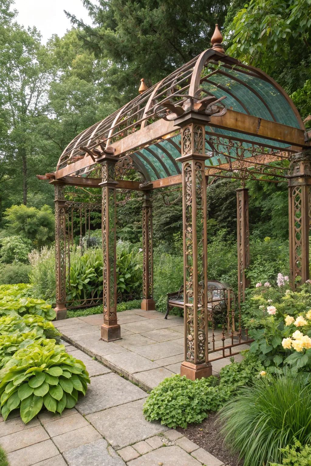 Copper accents add elegance and unique charm.