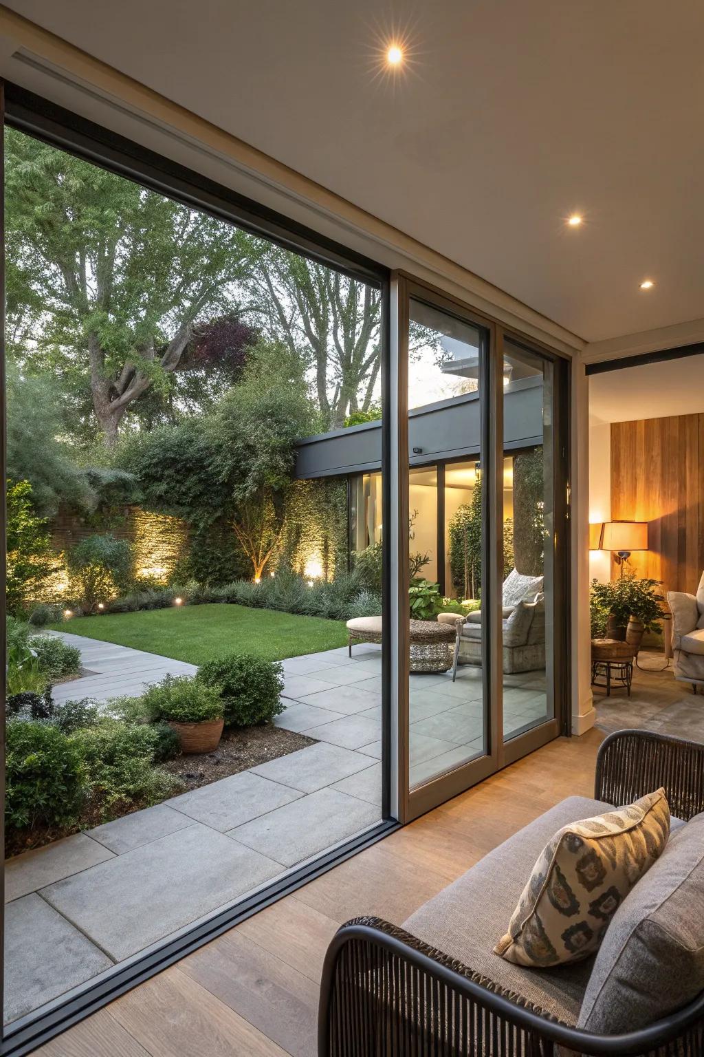 Blending indoor and outdoor spaces expands your living area.