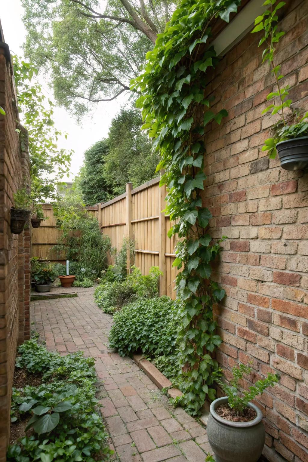 Exposed brick walls add texture and character.