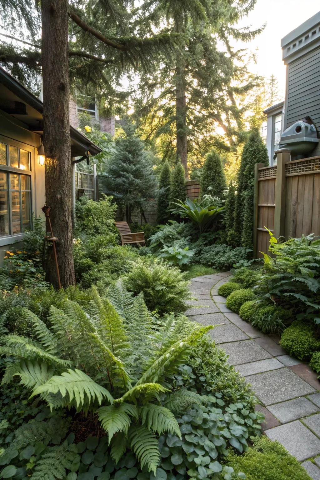 A lush green oasis offering a tranquil retreat.