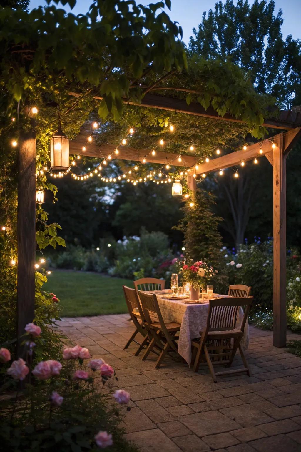 Magical ambiance with soft lighting.