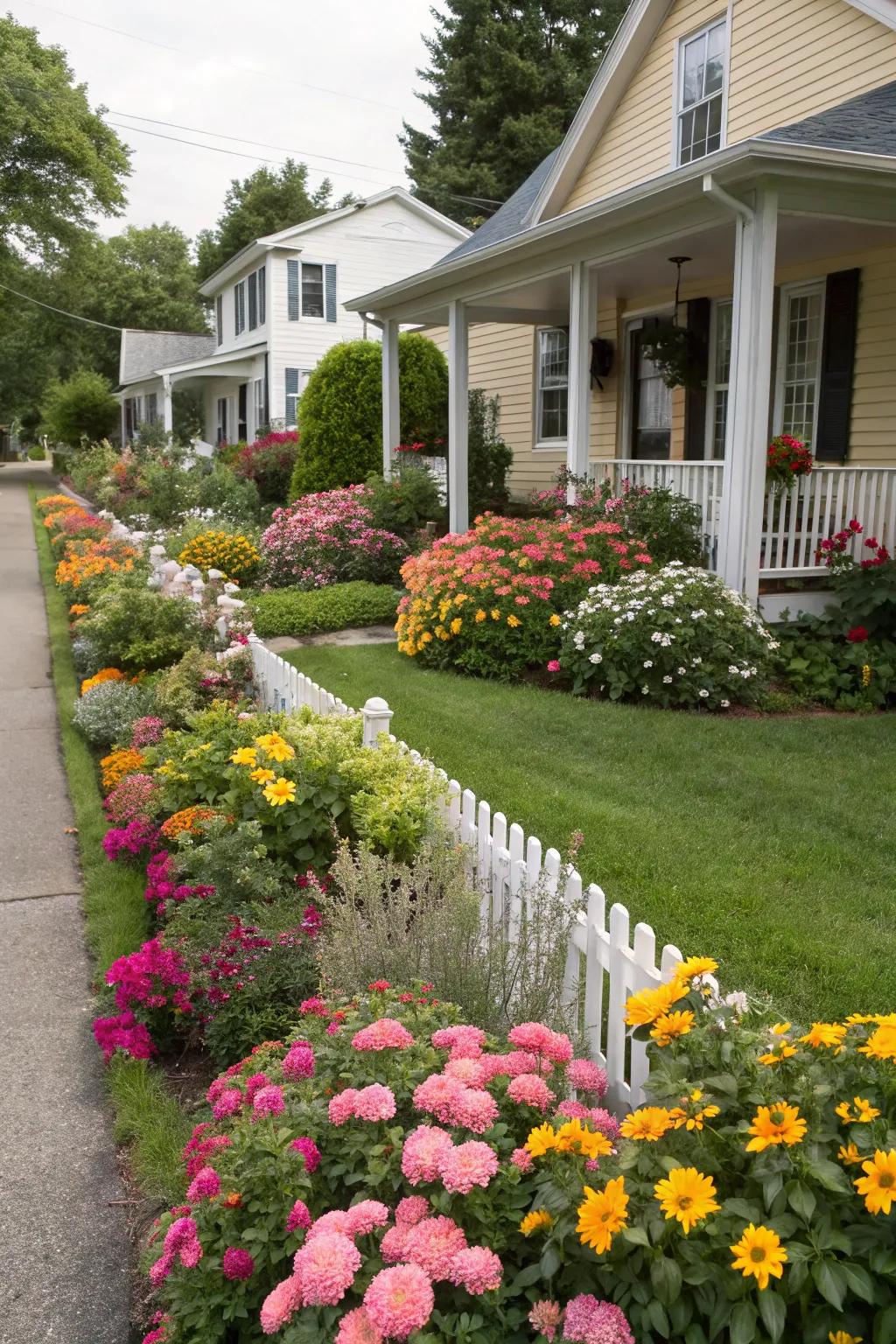 Annuals provide vibrant seasonal color.