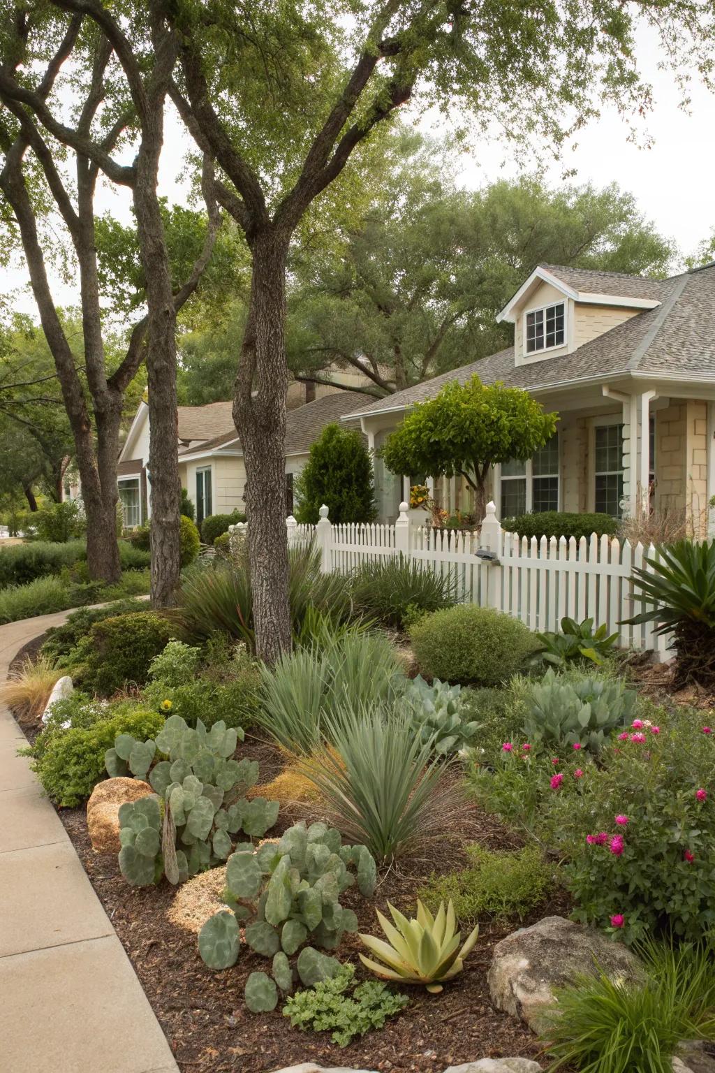 Combining plants of various heights creates rich garden layers