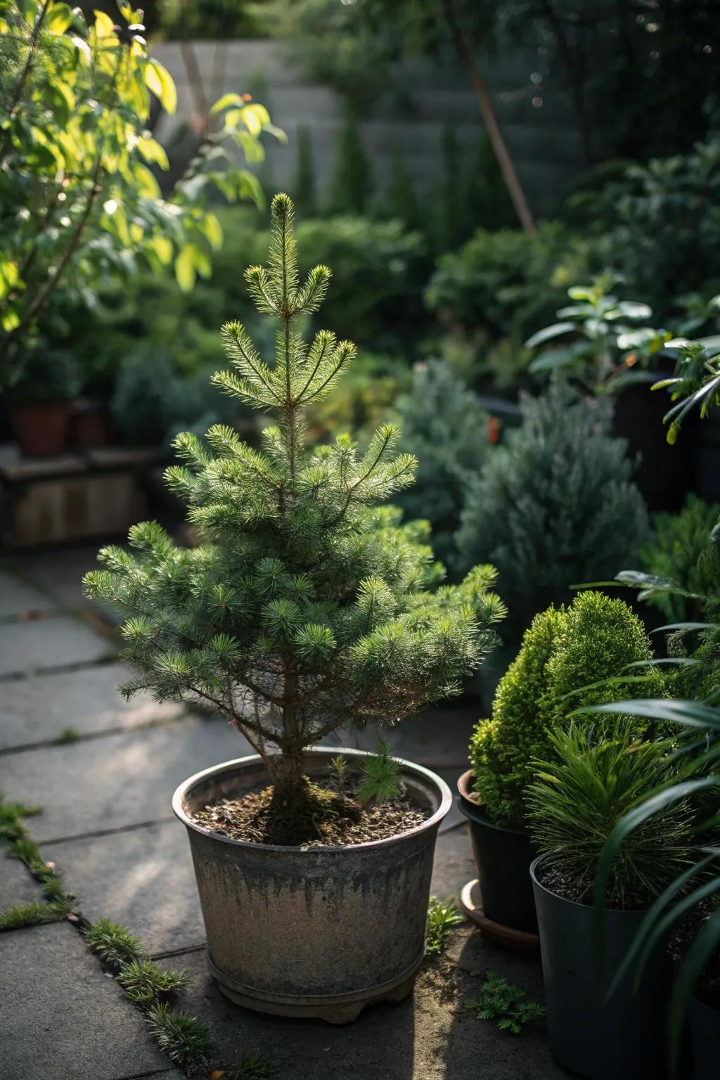 Dwarf Picea: adding texture and contrast to your shade garden.
