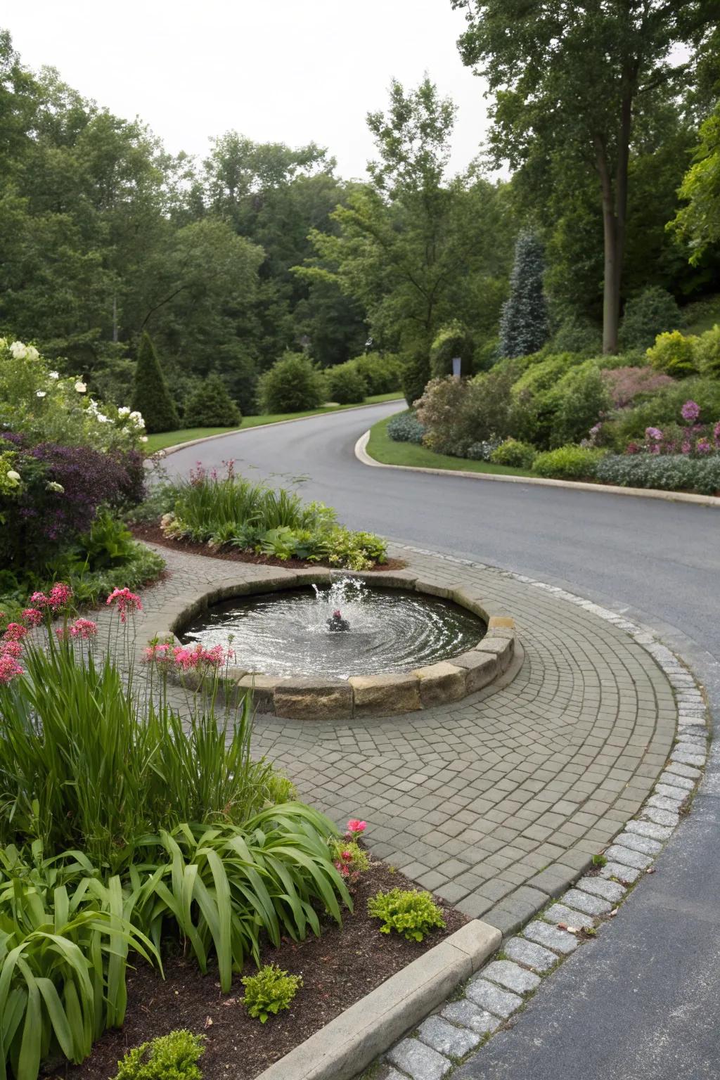 Create a serene oasis with a calming water feature.