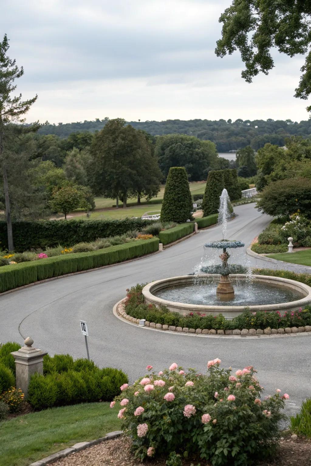 Make a statement with a dramatic focal point in your roundabout.