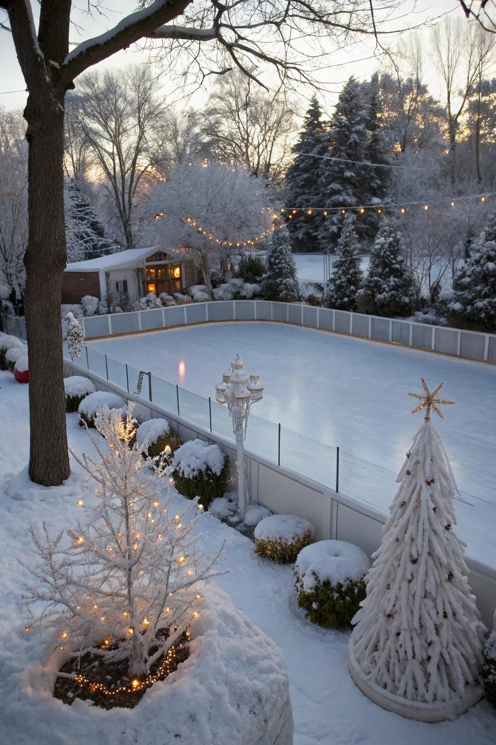 A snowy wonderland theme enchants every skater.