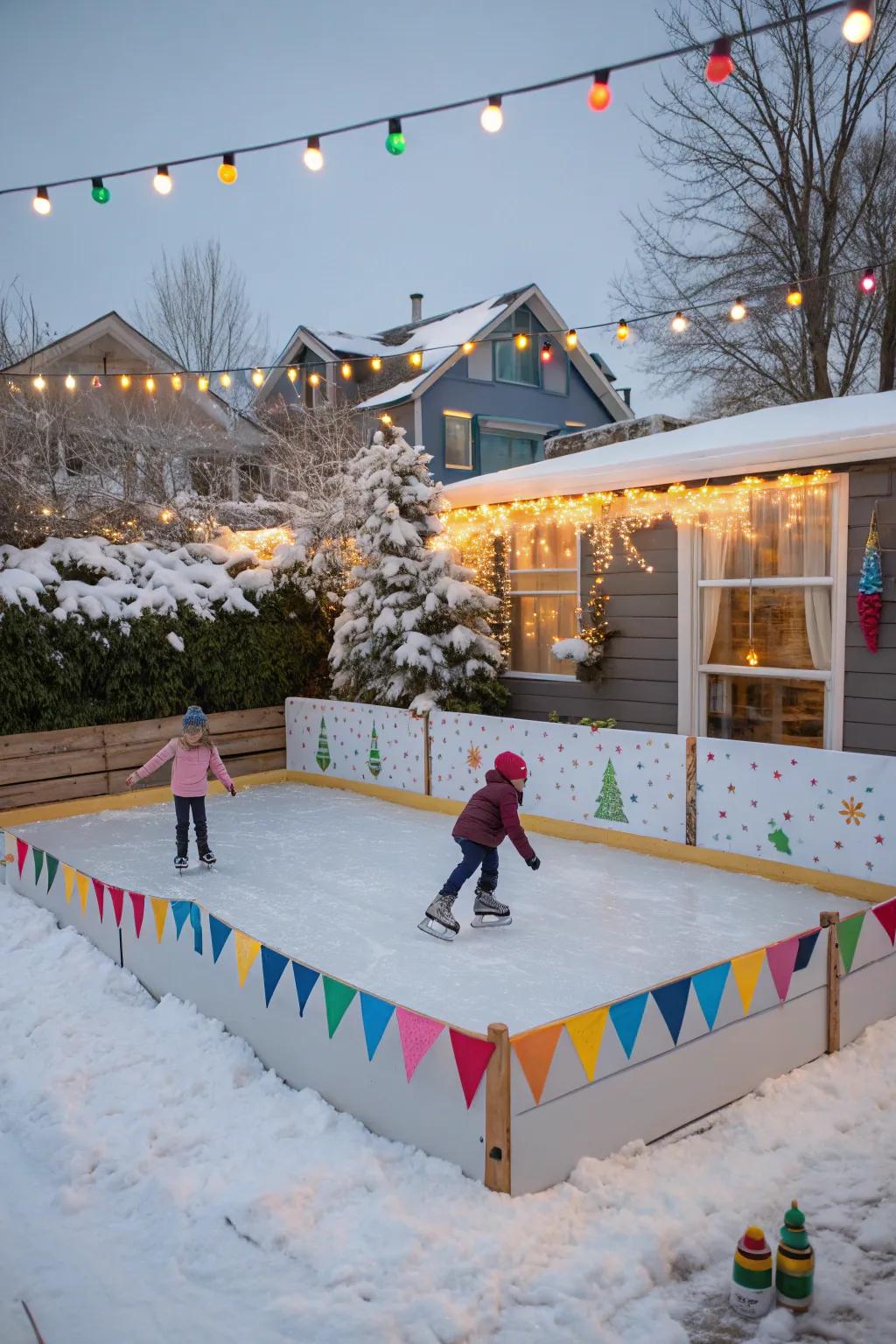 A child-friendly rink ensures safe, playful skating adventures.
