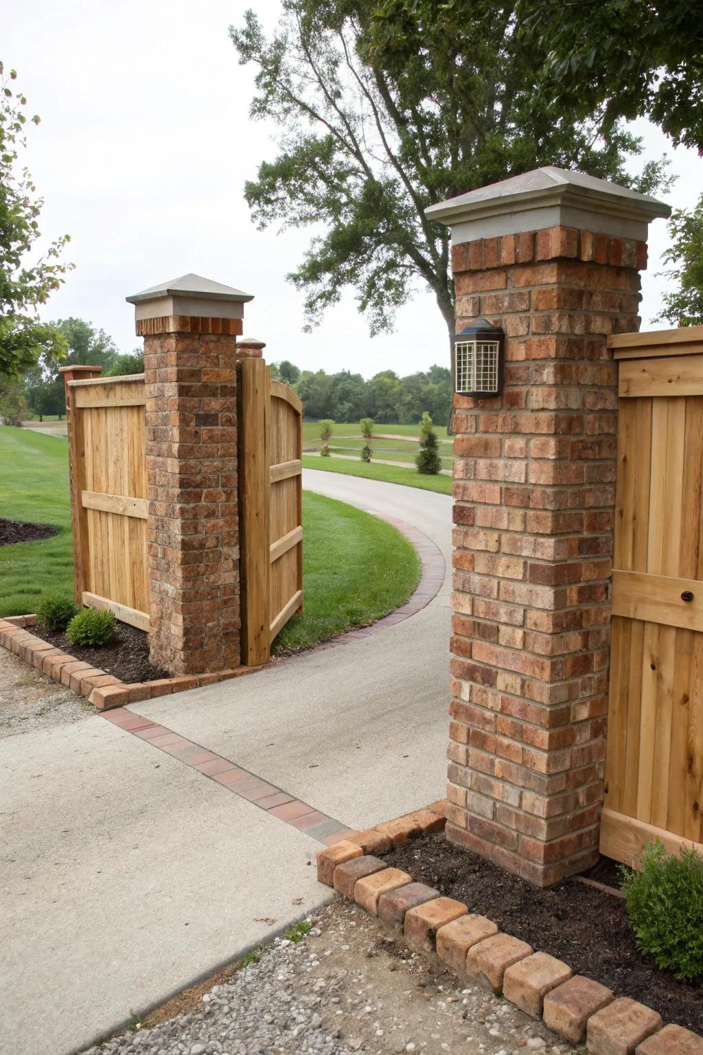 Eco-friendly charm with posts made from recycled materials.