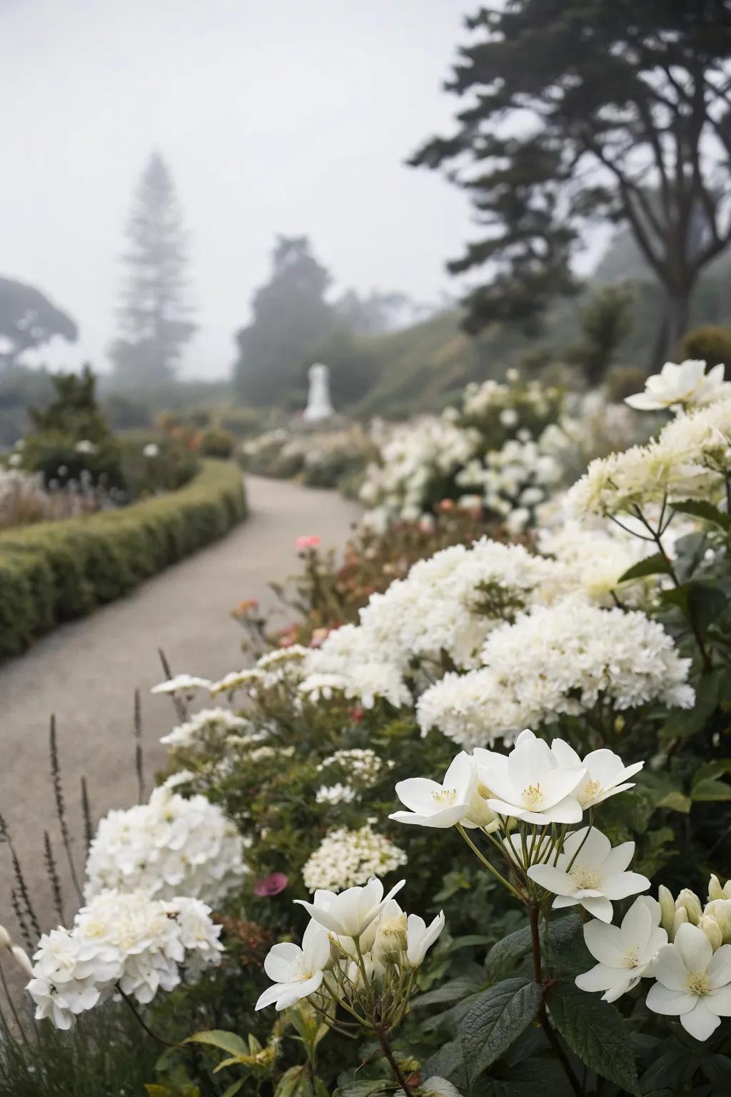 Monochromatic magic with a stunning all-white garden.