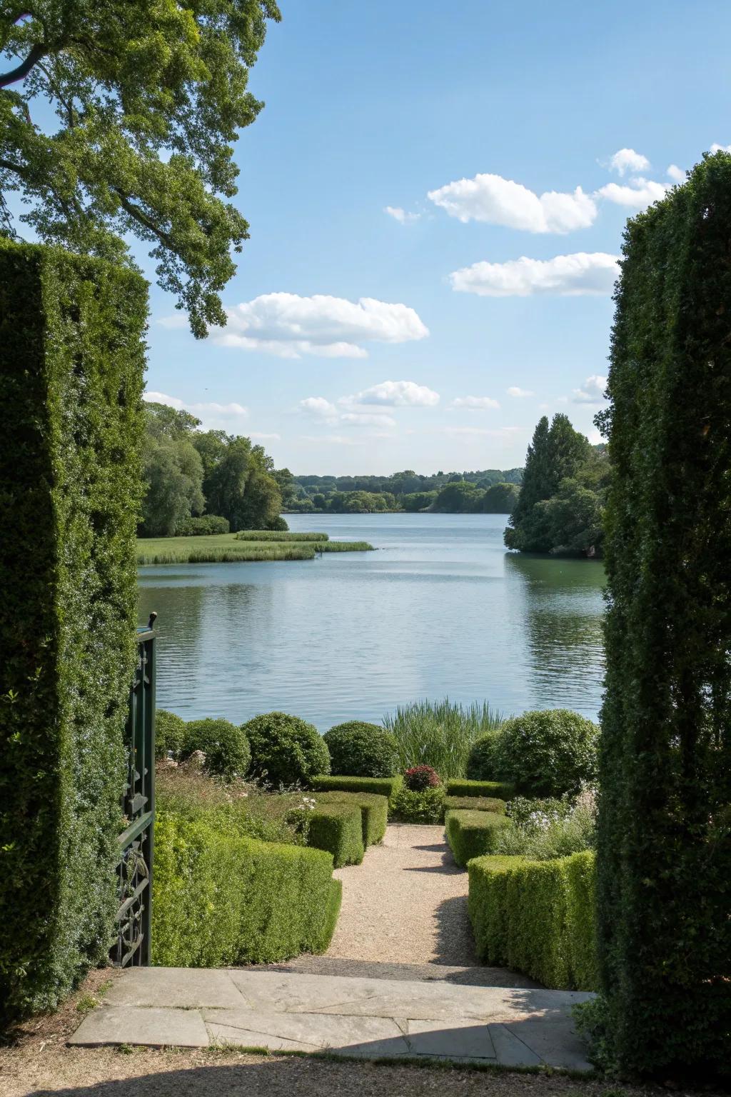 An open and unobstructed view of the lake for maximum enjoyment.