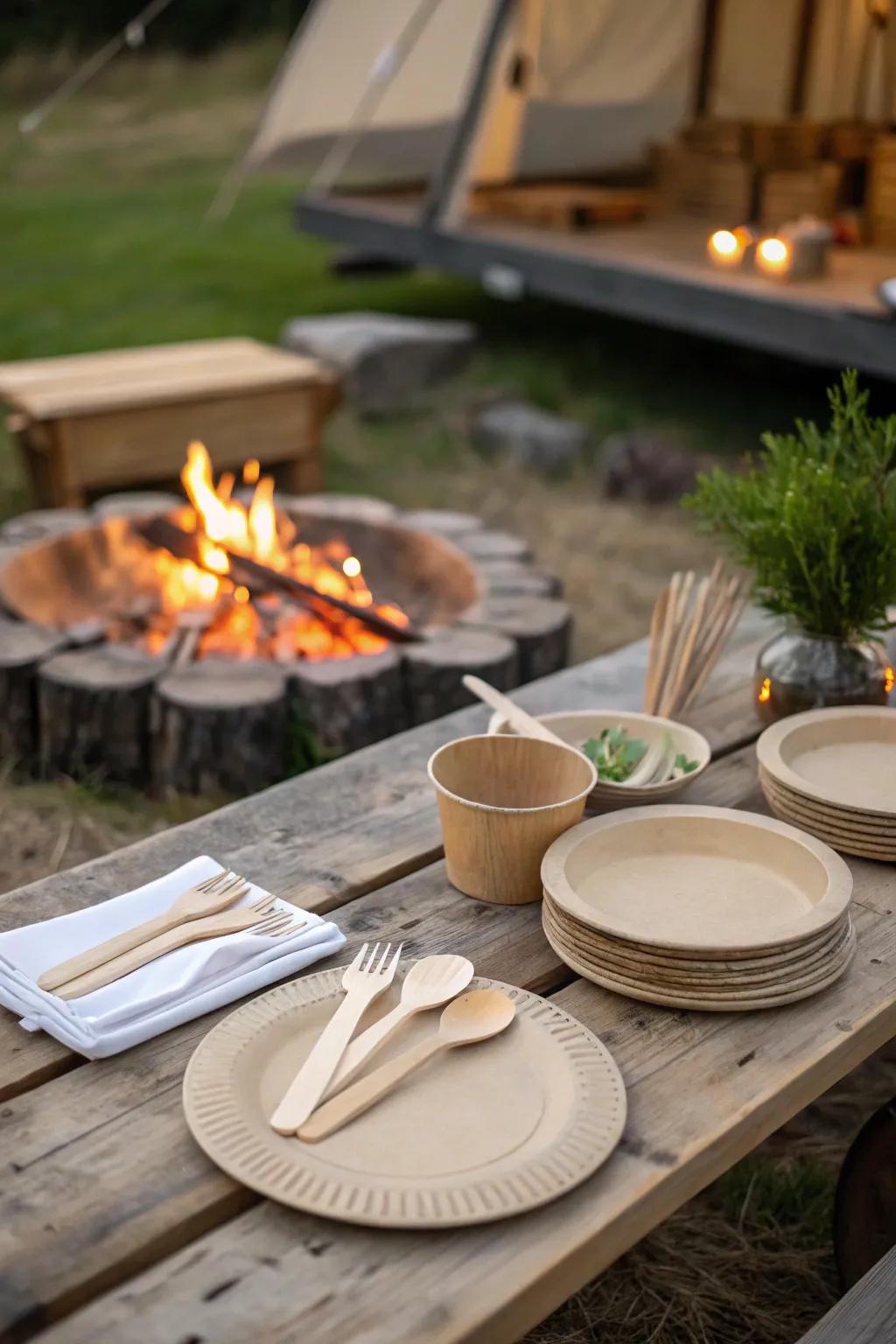Eco-friendly practices help maintain the natural beauty of your bonfire site.