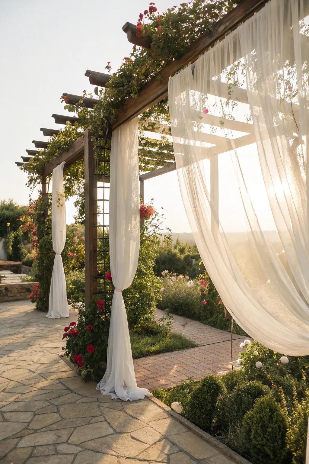 Sheer curtains create a delicate balance of privacy and openness.