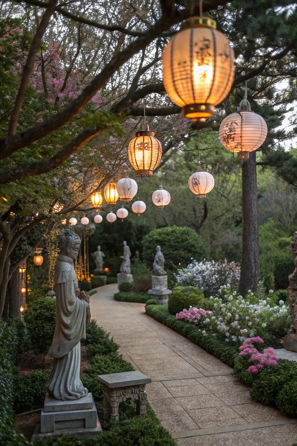 Artistic elements add charm to your secret garden.