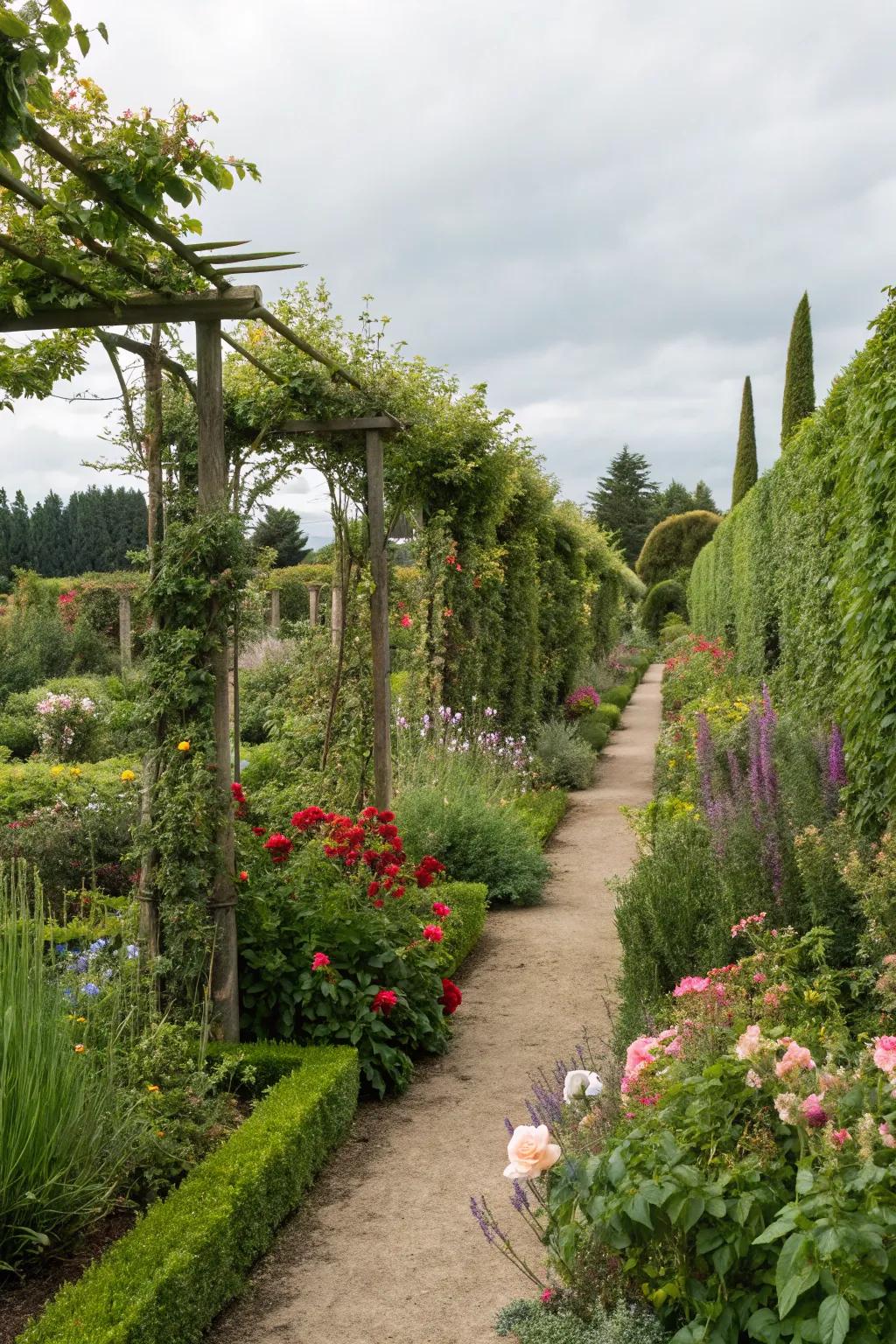 Natural borders offer privacy in your secret garden.