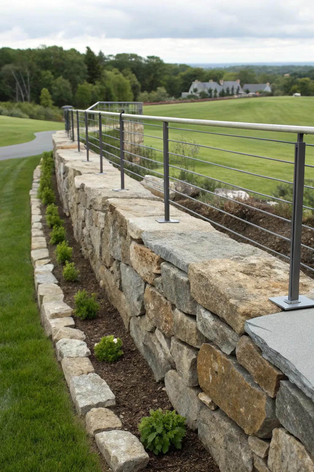 Modern meets rustic with mixed materials.