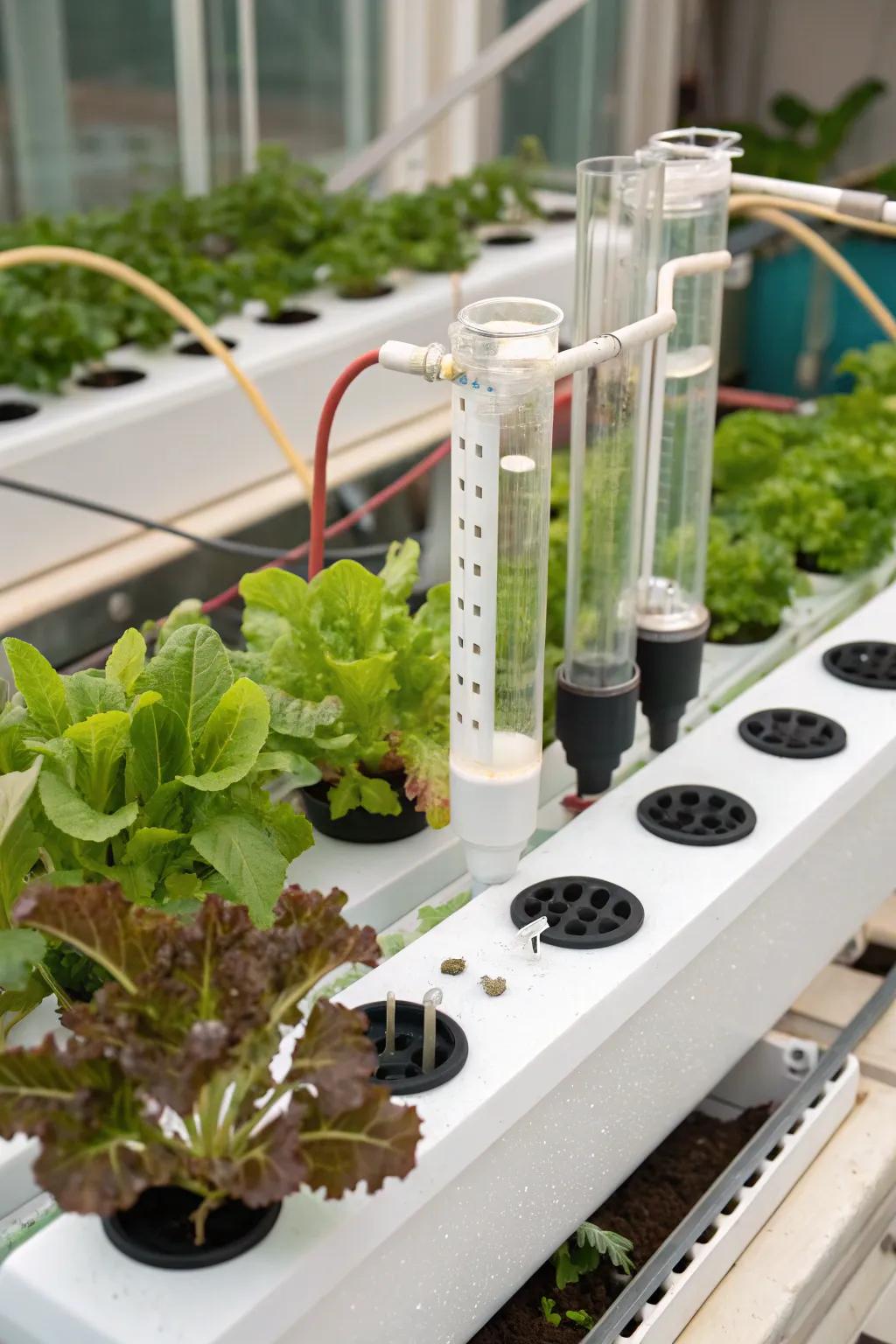 A modern hydroponic garden in action.