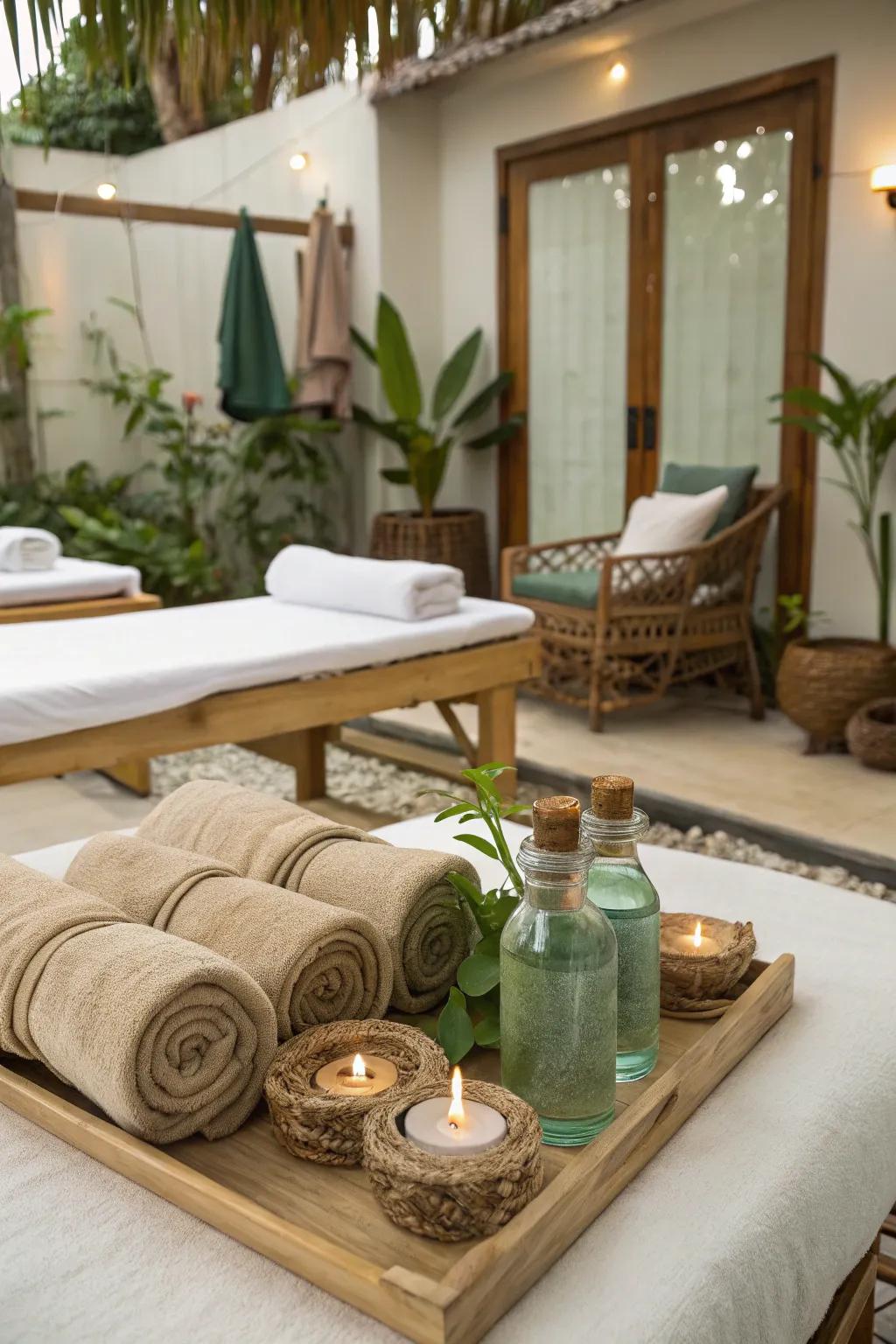 Incorporate sustainable decor to make your spa eco-conscious.