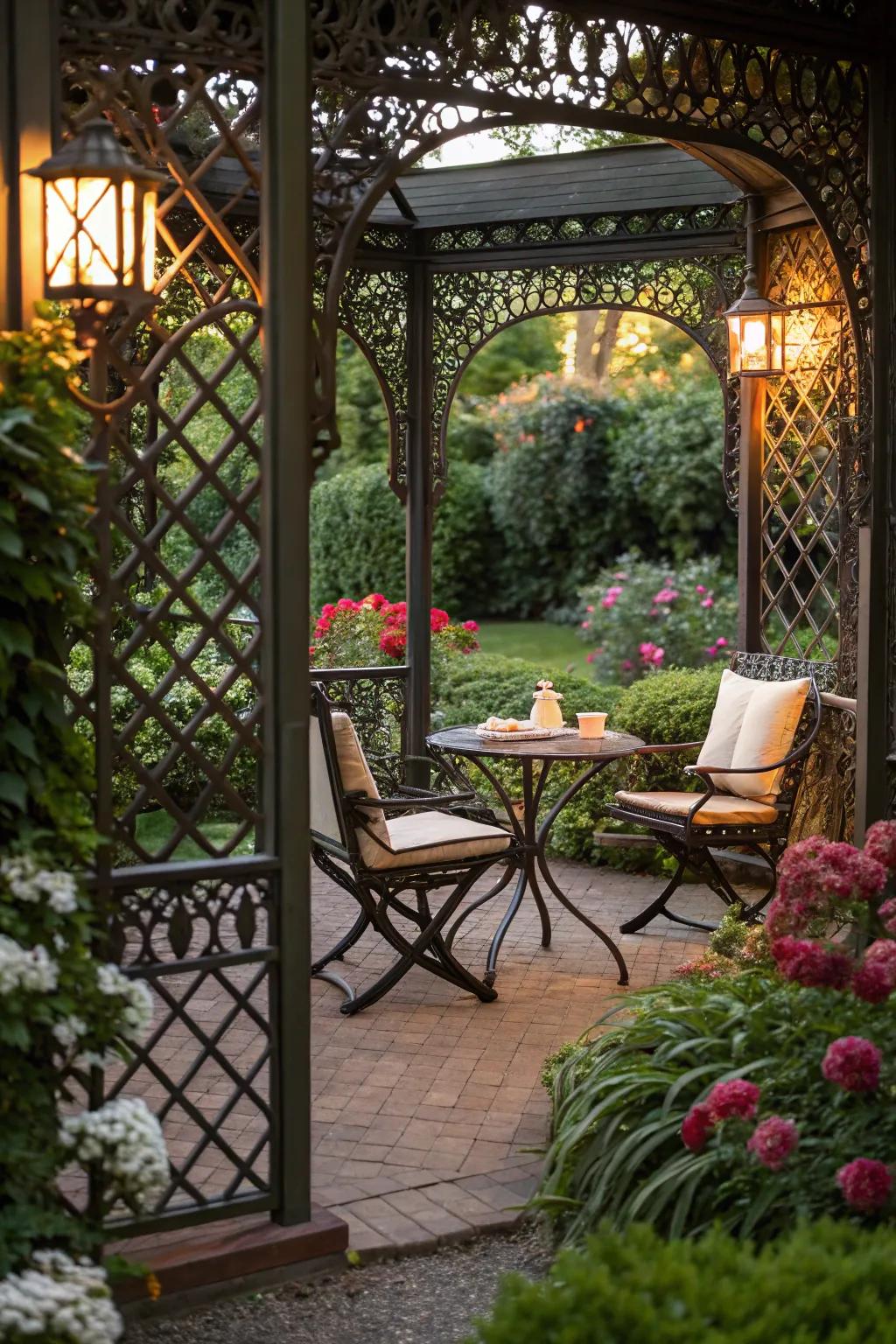 Add elegance and privacy with artistic latticework.