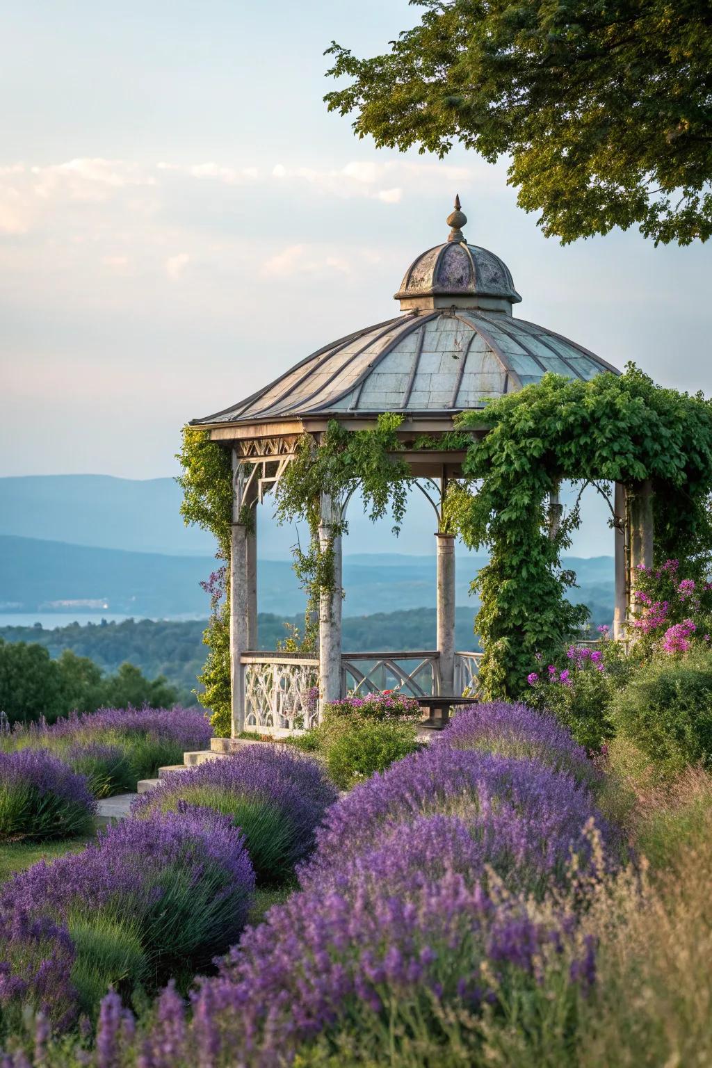 Relax and reflect in an enchanting gazebo.