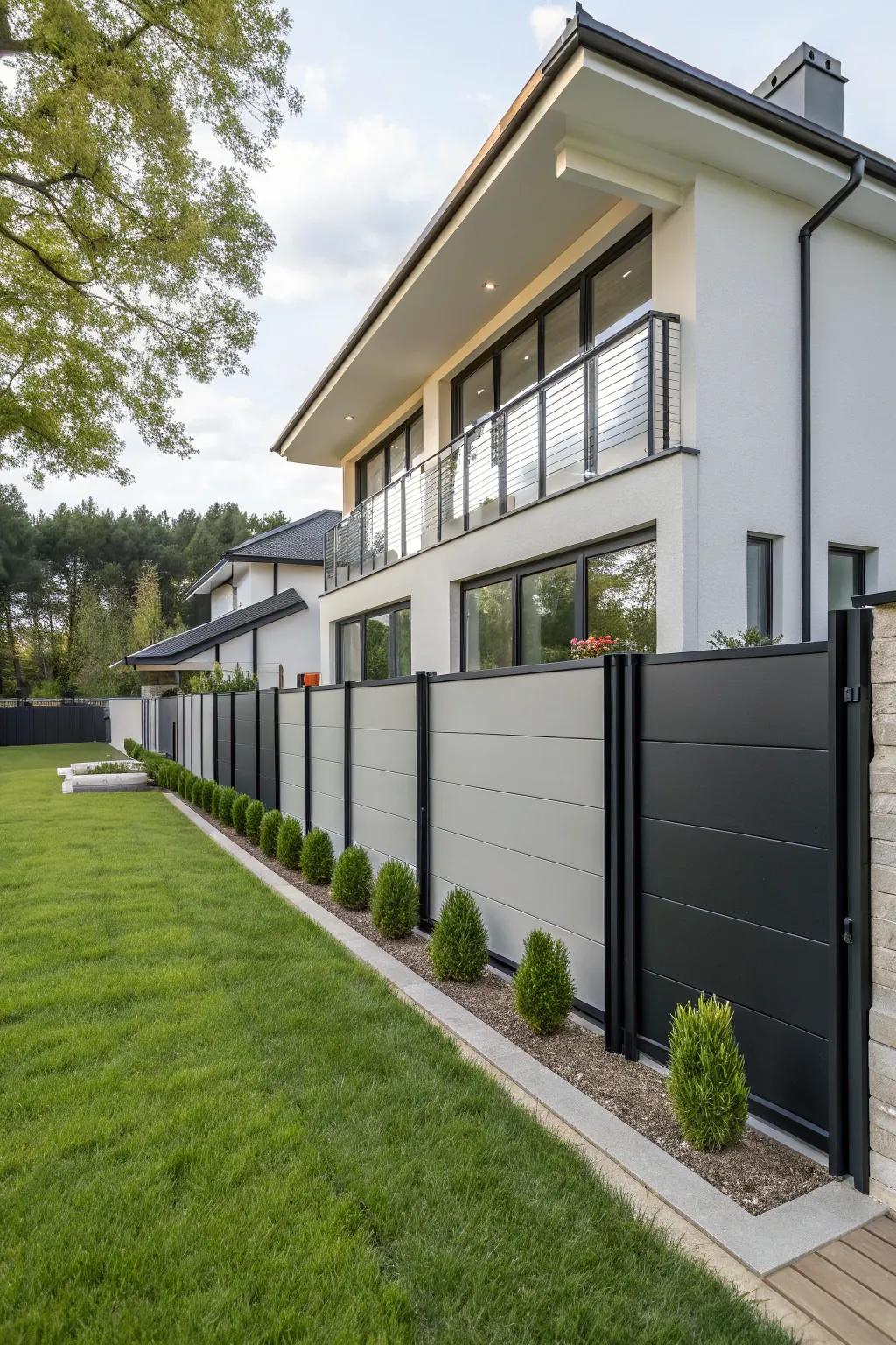 Flexible modular boundary wall design.