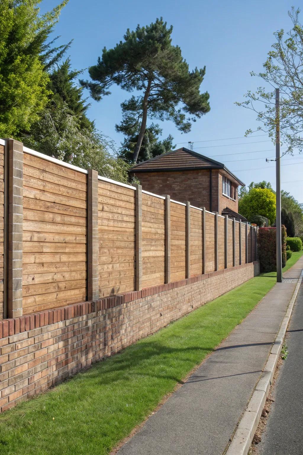 Privacy-focused boundary wall design.