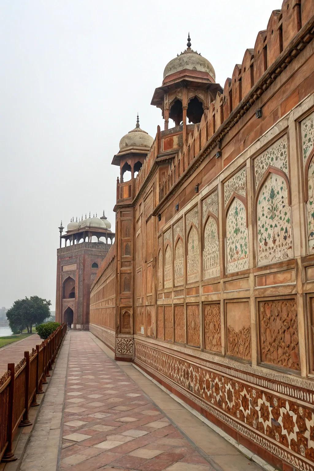 Heritage motifs adding timeless charm to a boundary wall.