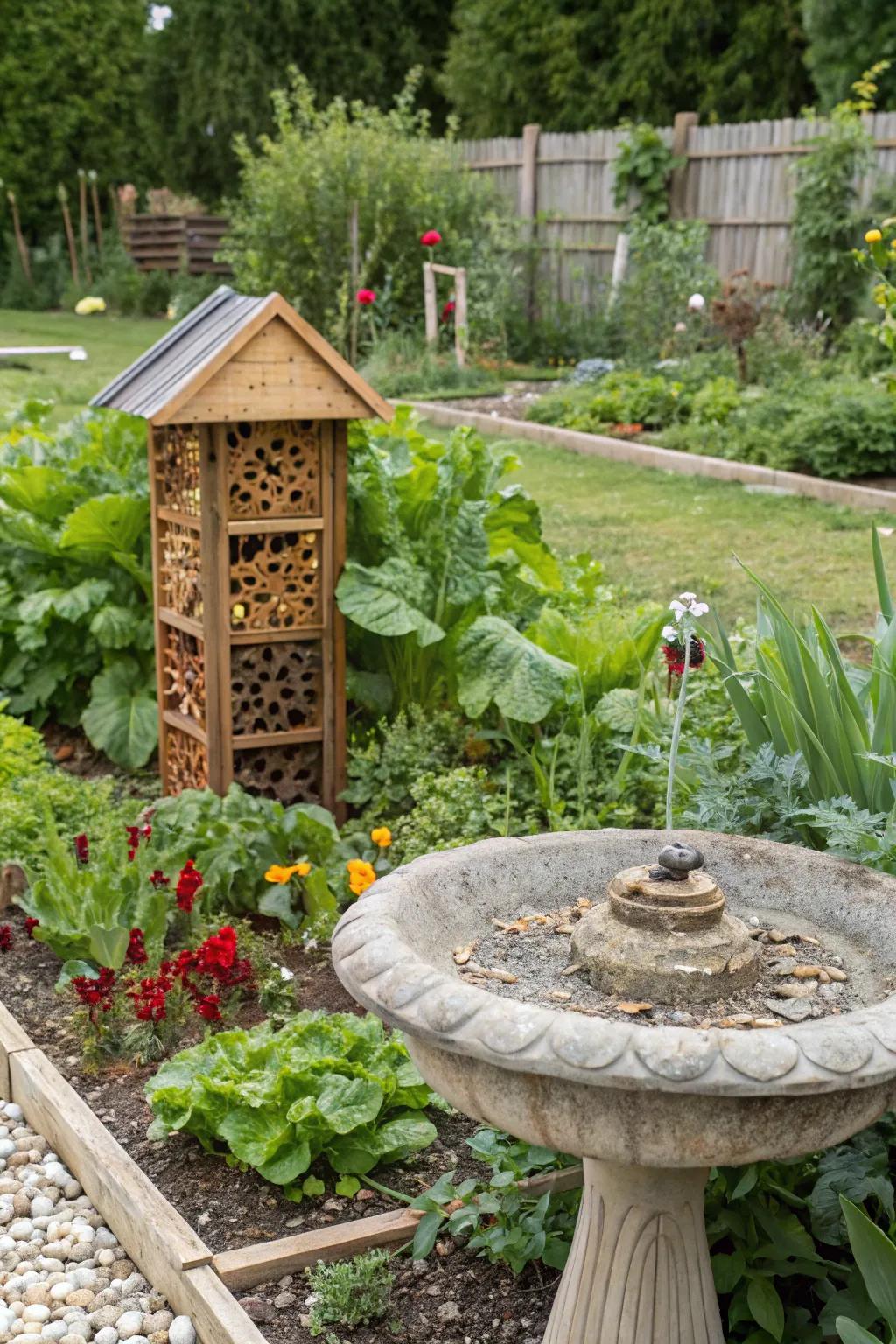 Companion planting in action, with radishes and carrots growing together.