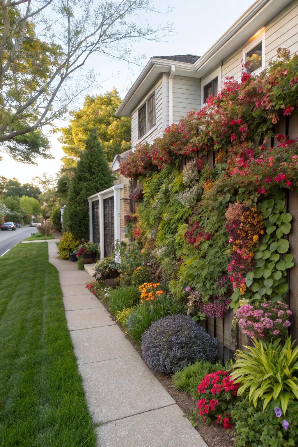 A stunning living wall offers a green solution to car barriers.
