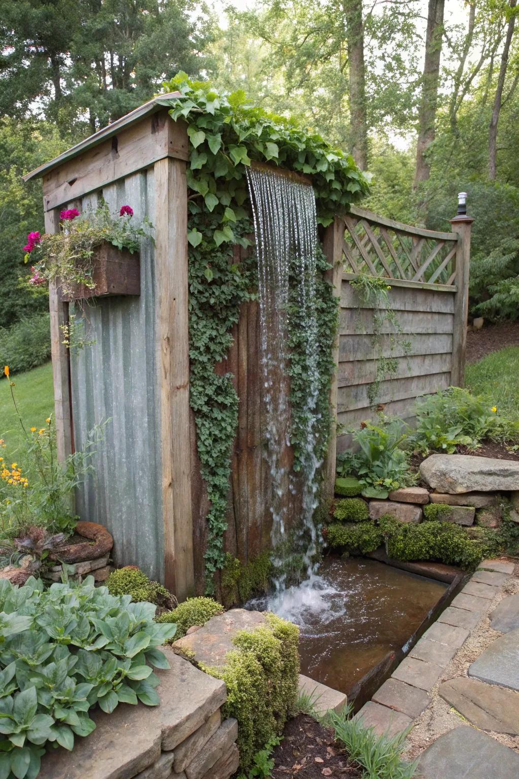 Rustic metal gives a charming, eco-friendly finish.