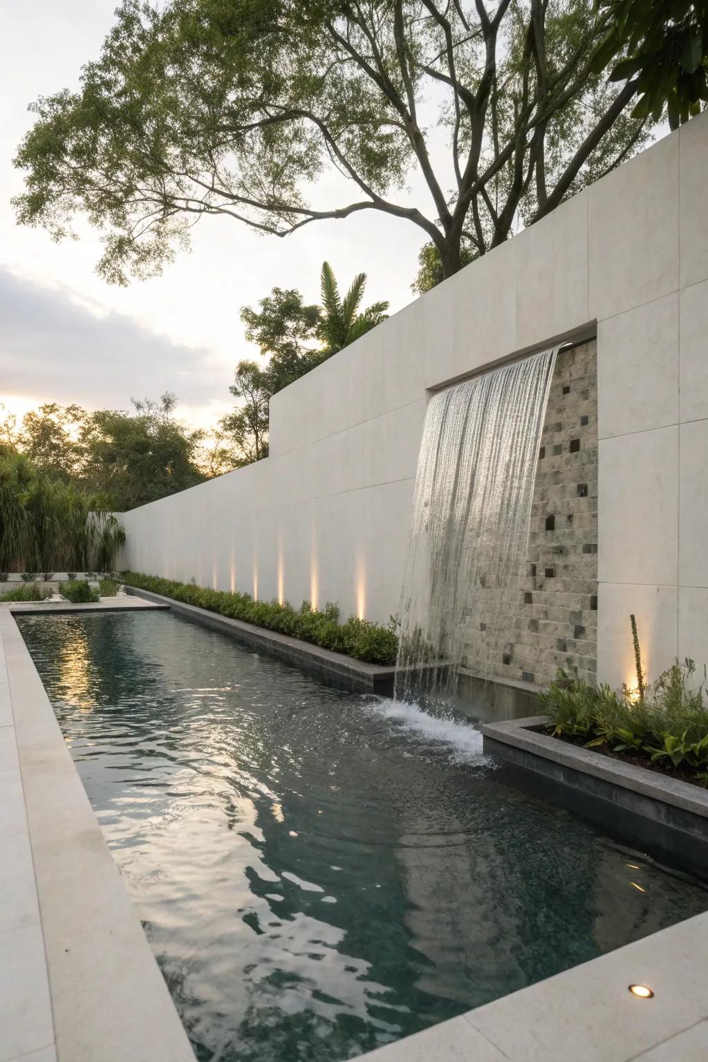 Minimalist waterfalls offer an elegant and modern feel.