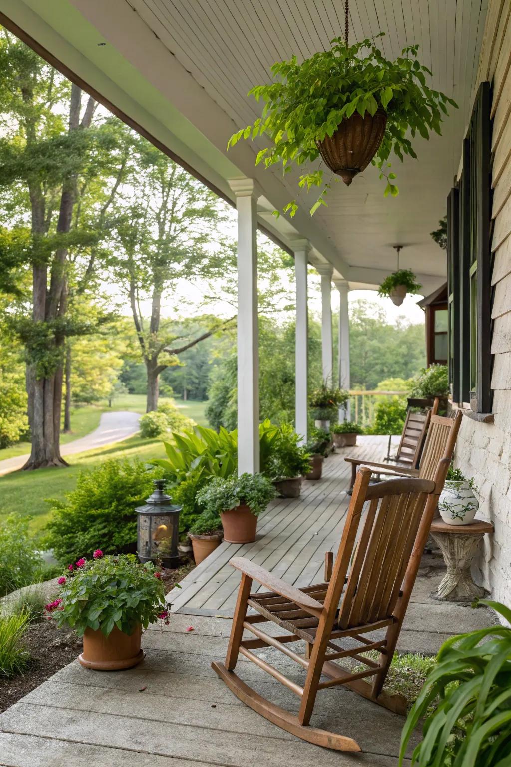 Greenery that wraps around and enhances the natural vibe.