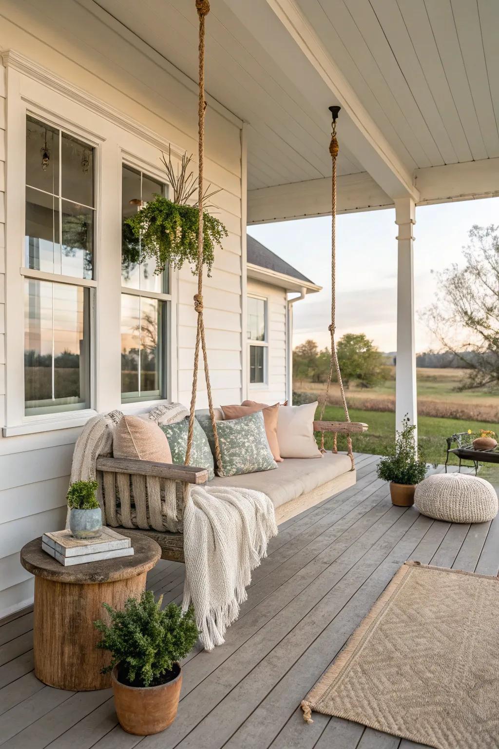 Calm and inviting with a neutral color scheme.