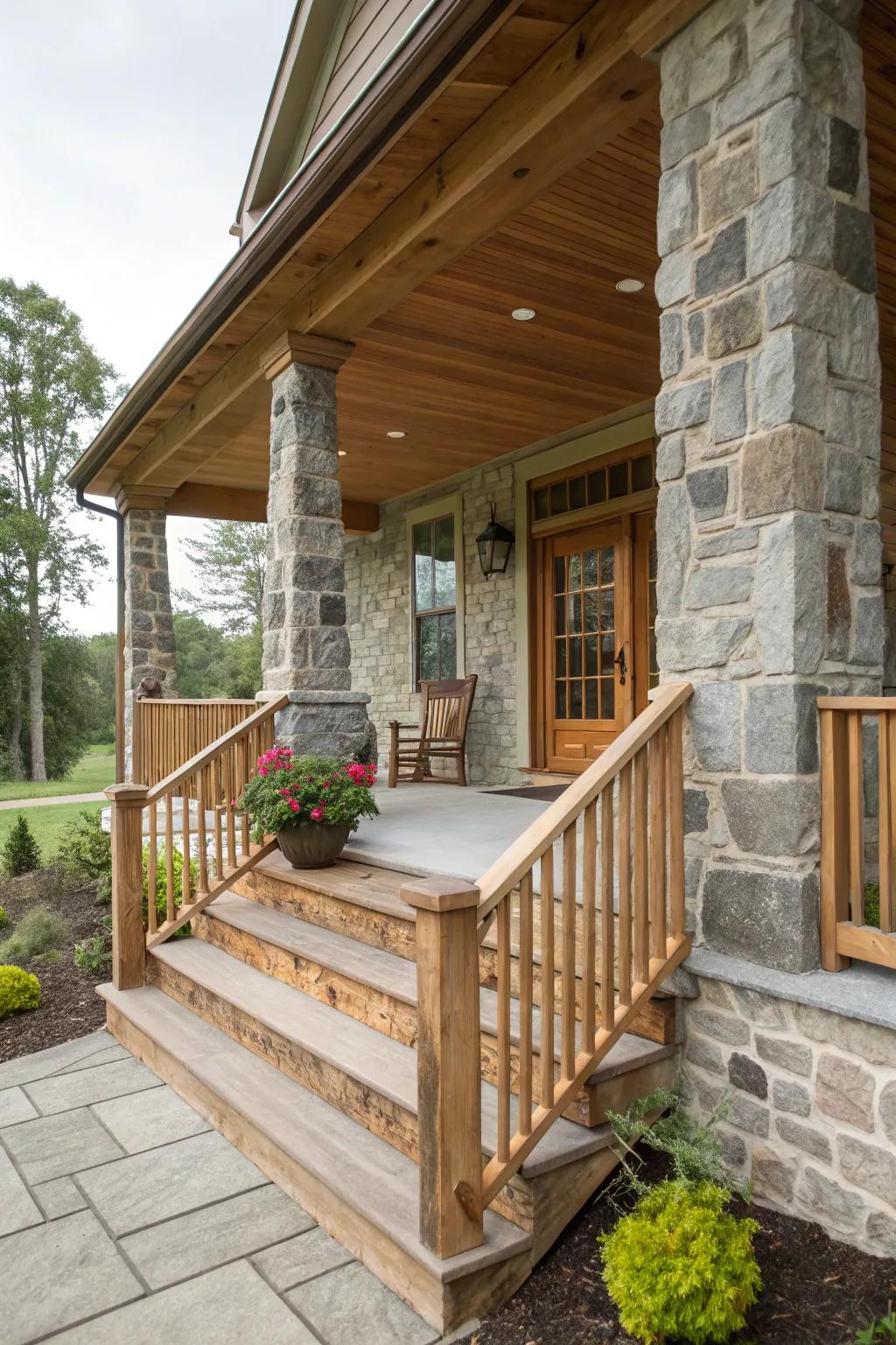 Natural stone meets rustic charm.