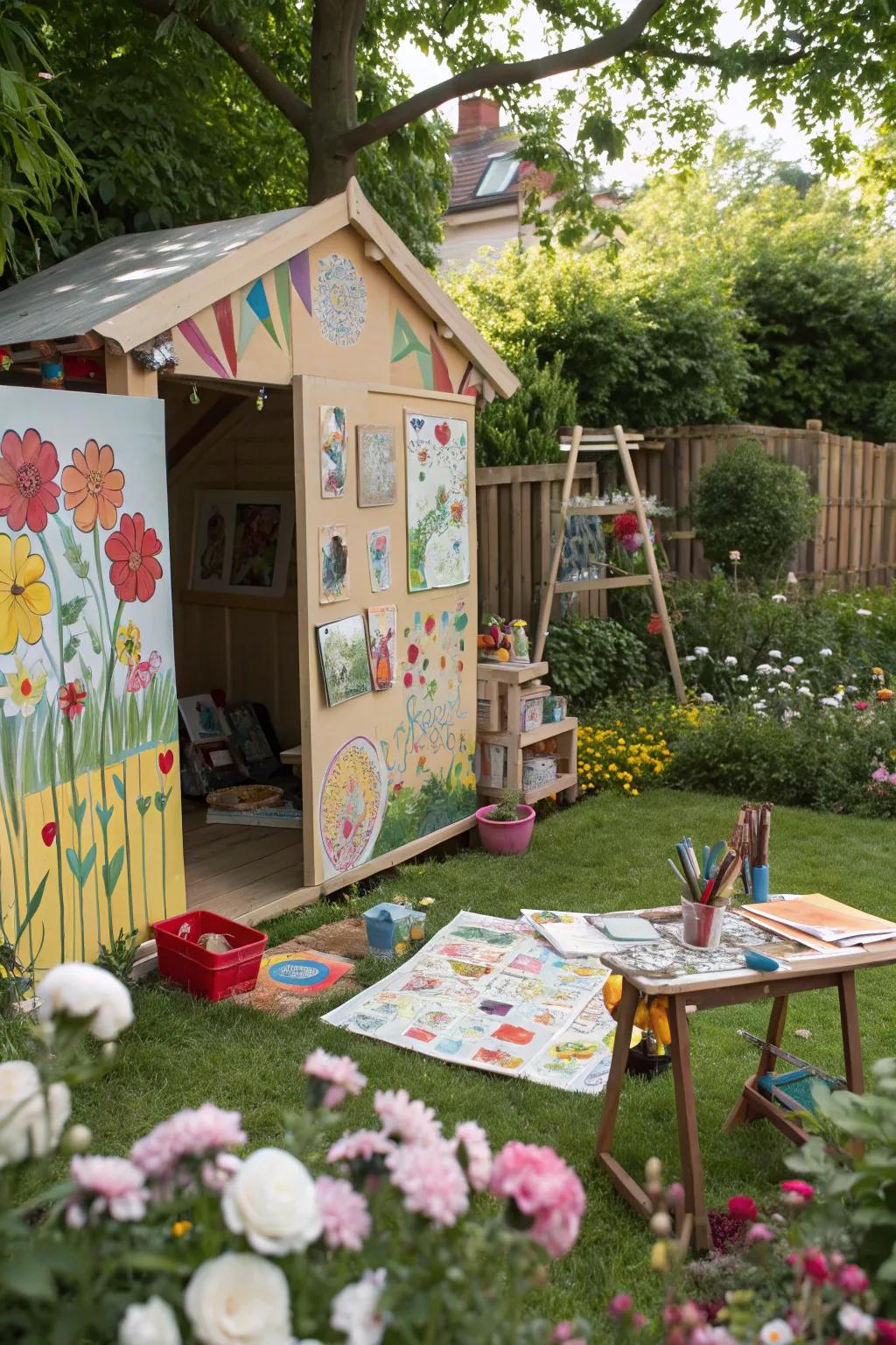 An artistic expression space for creative garden moments.