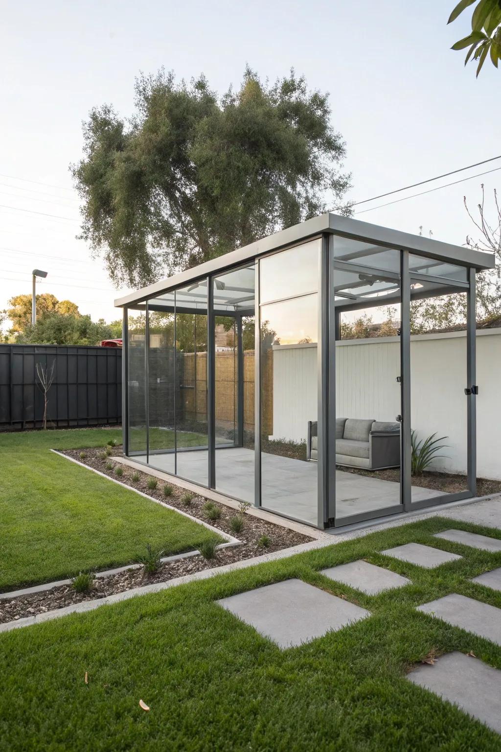 A modern minimalist fort for contemporary outdoor spaces.