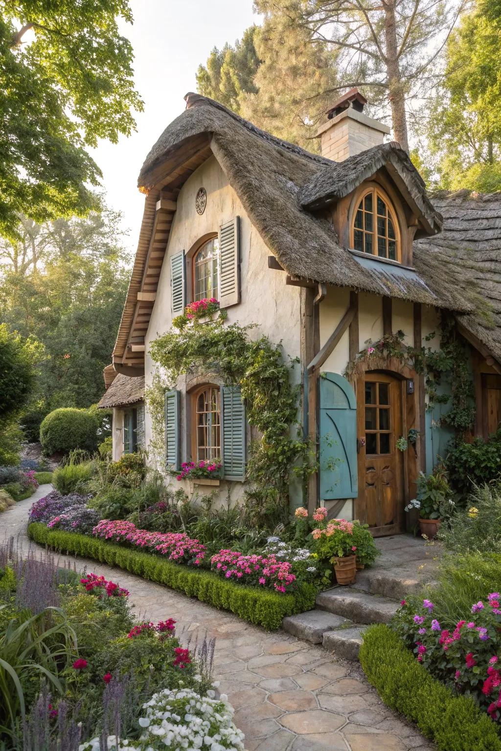 A fairy tale cottage fort for magical storytelling.