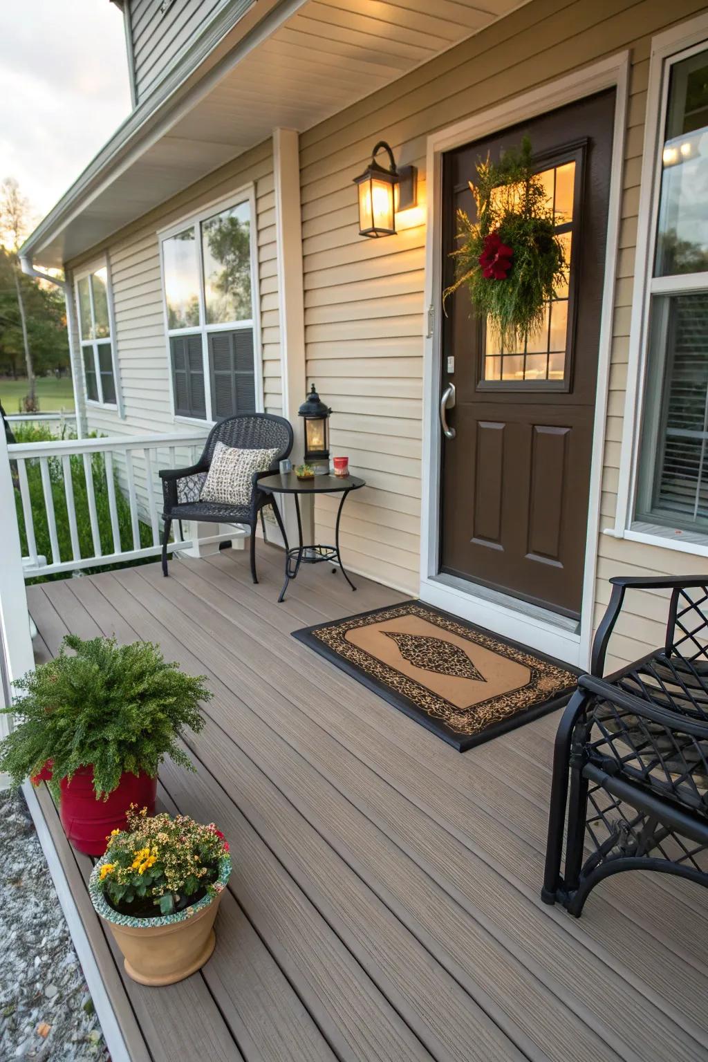Personalize your porch with charming decorative accents.