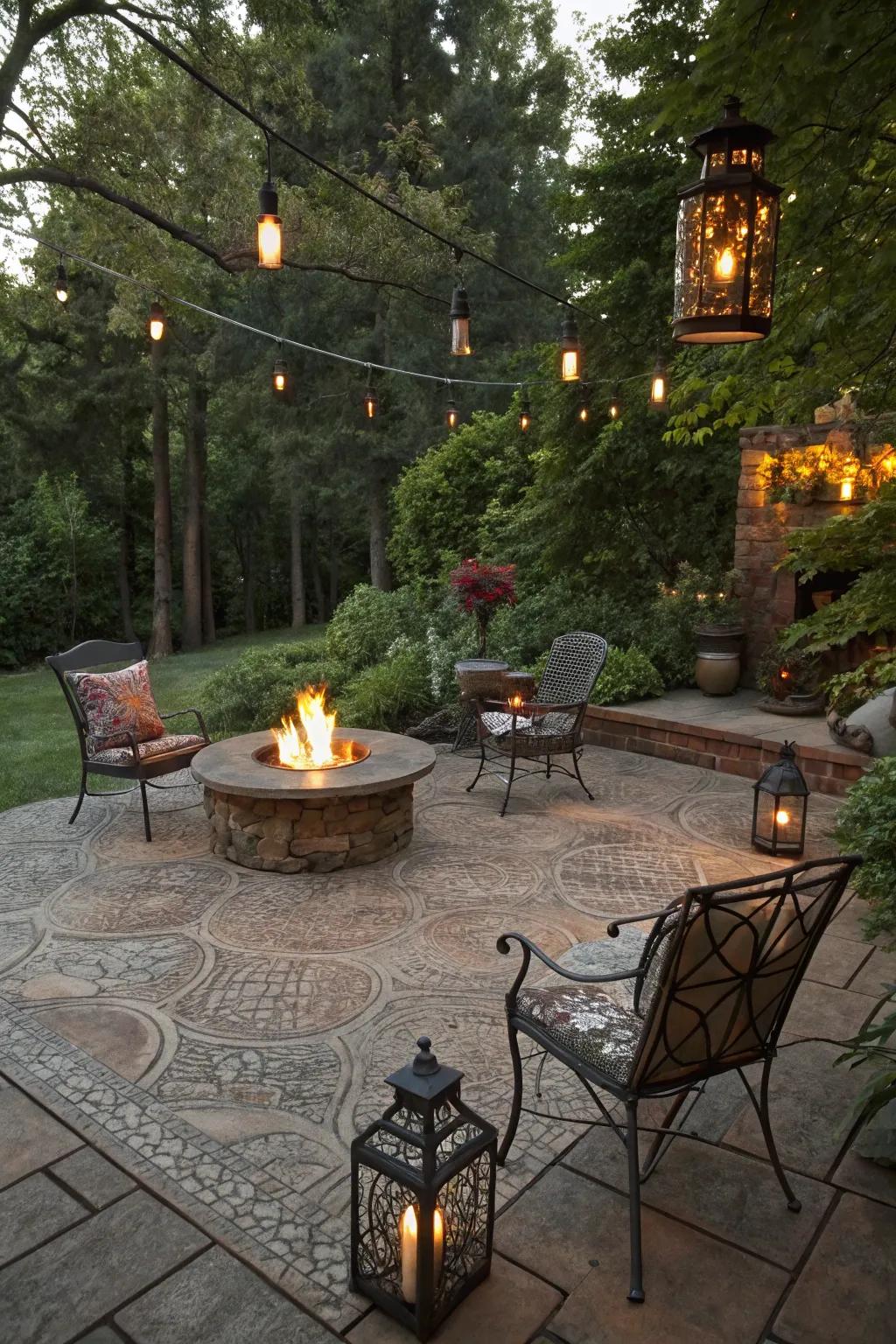 Vintage-inspired elements add timeless charm to any patio.