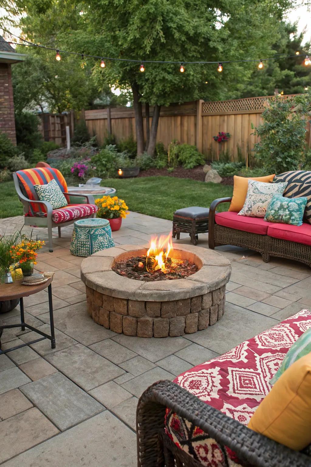 Colorful accents add energy and personality to any patio.